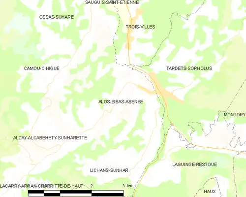 Detailkaart van de gemeente