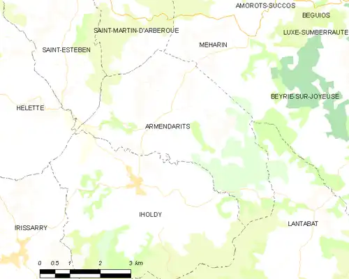 Detailkaart van de gemeente