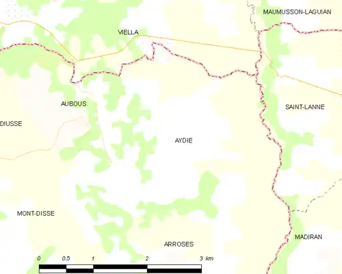 Detailkaart van de gemeente