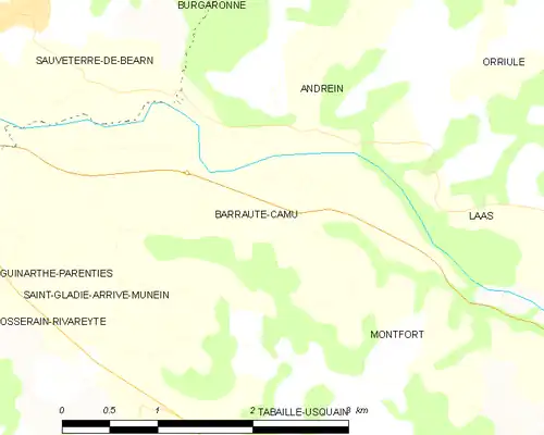 Detailkaart van de gemeente