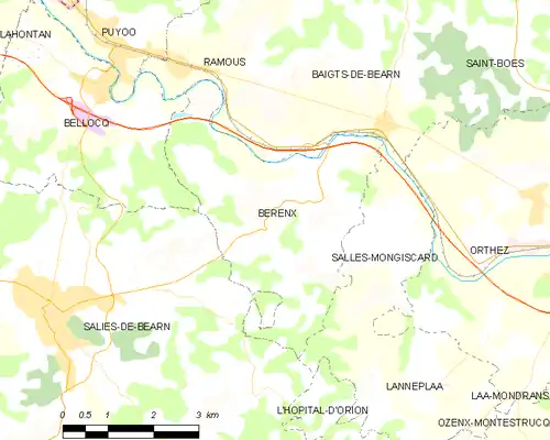 Detailkaart van de gemeente