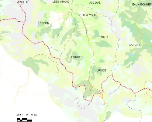 Detailkaart van de gemeente