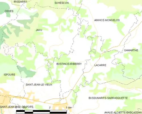 Detailkaart van de gemeente