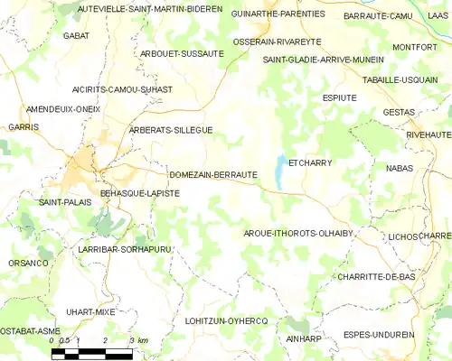 Detailkaart van de gemeente