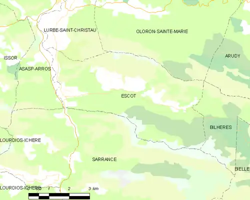 Detailkaart van de gemeente