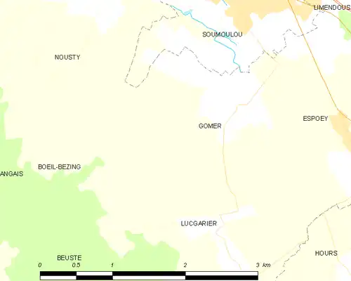 Detailkaart van de gemeente