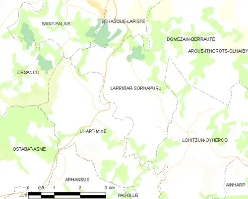 Detailkaart van de gemeente