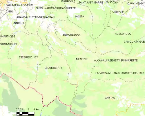 Detailkaart van de gemeente