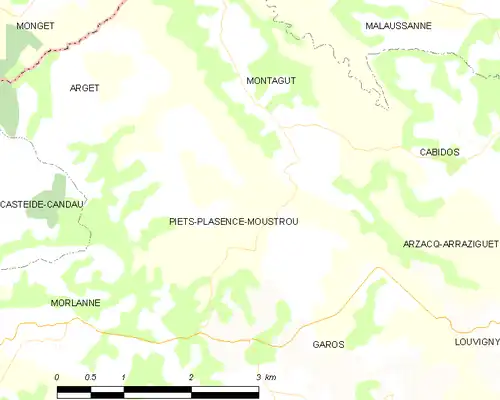 Detailkaart van de gemeente