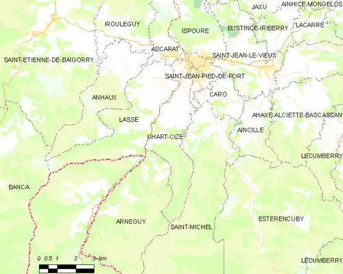 Detailkaart van de gemeente