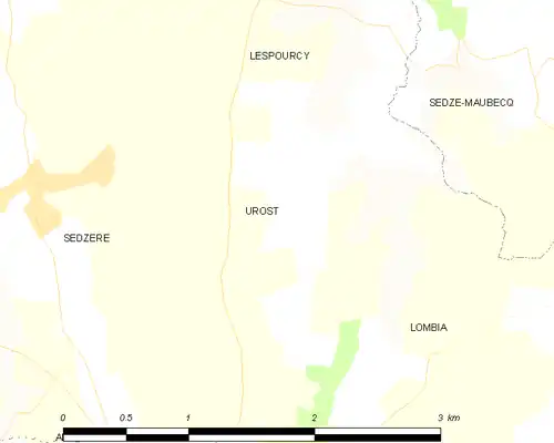 Detailkaart van de gemeente