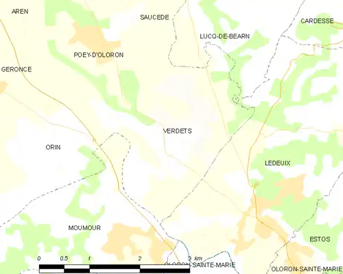 Detailkaart van de gemeente