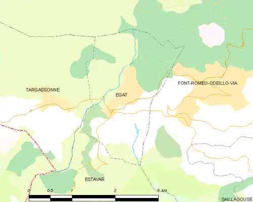 Detailkaart van de gemeente
