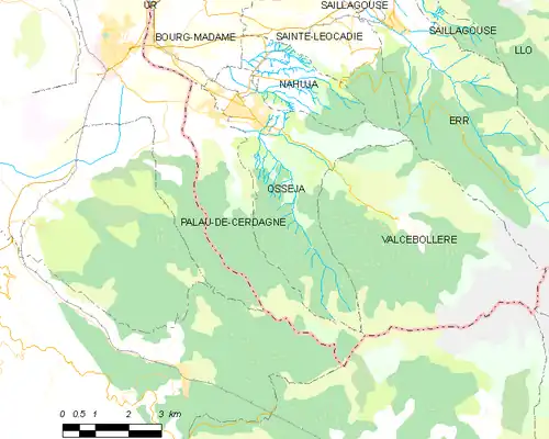 Detailkaart van de gemeente