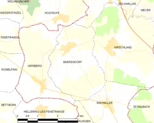 Detailkaart van de gemeente