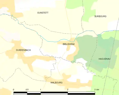 Detailkaart van de gemeente