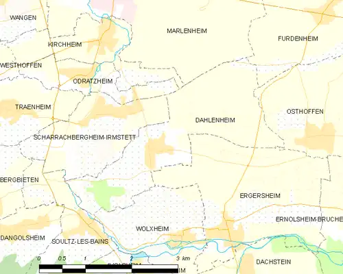 Detailkaart van de gemeente