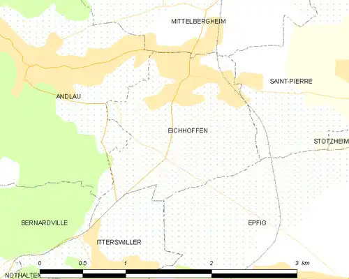 Detailkaart van de gemeente