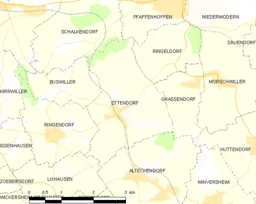 Detailkaart van de gemeente