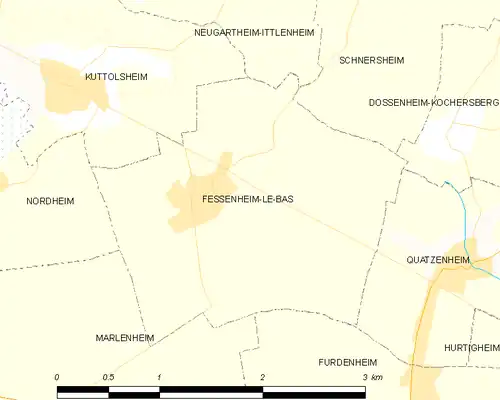 Detailkaart van de gemeente