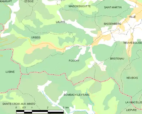 Detailkaart van de gemeente