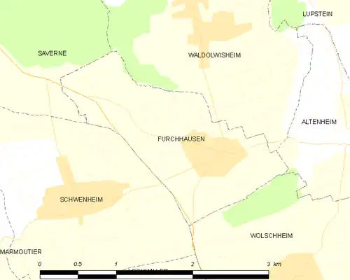 Detailkaart van de gemeente