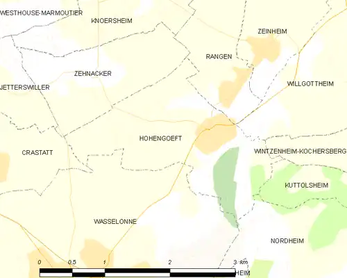 Detailkaart van de gemeente