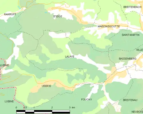 Detailkaart van de gemeente