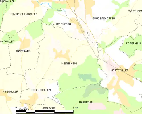 Detailkaart van de gemeente