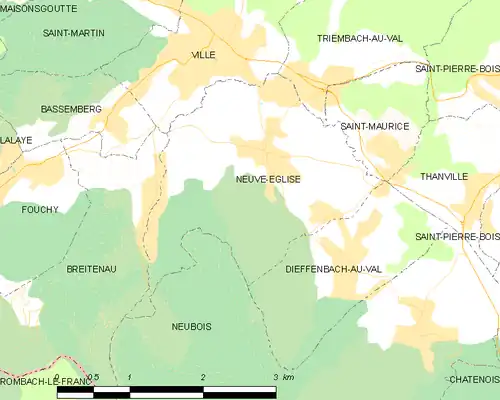 Detailkaart van de gemeente