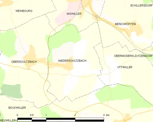 Detailkaart van de gemeente