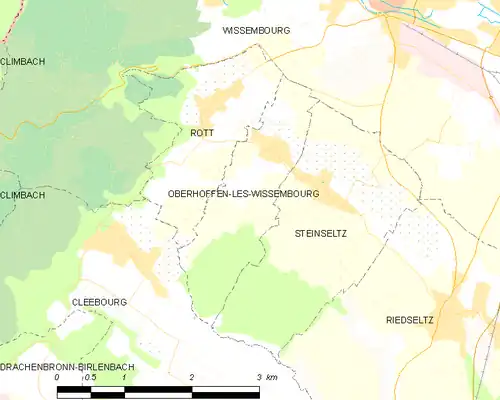 Detailkaart van de gemeente