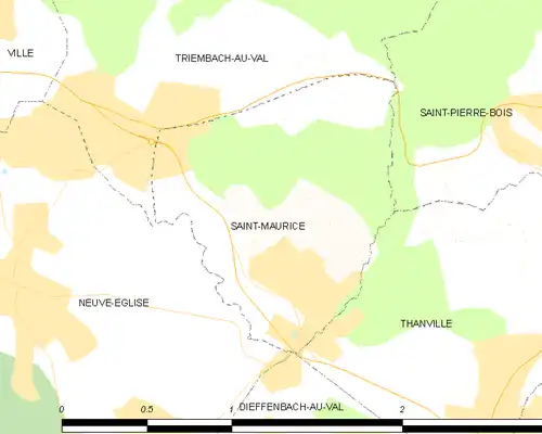 Detailkaart van de gemeente