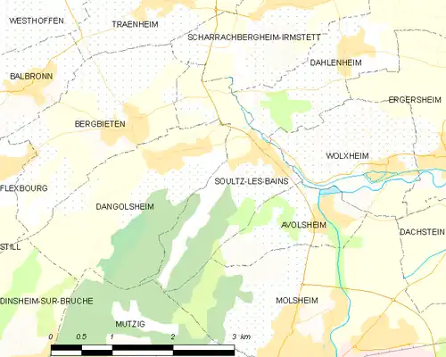 Detailkaart van de gemeente