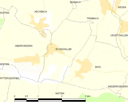 Detailkaart van de gemeente