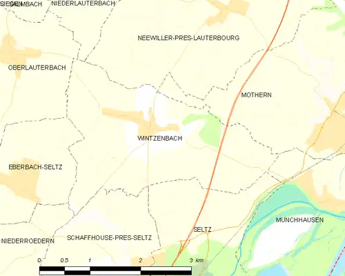 Detailkaart van de gemeente