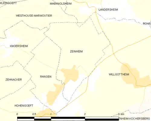 Detailkaart van de gemeente