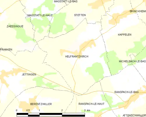 Detailkaart van de gemeente