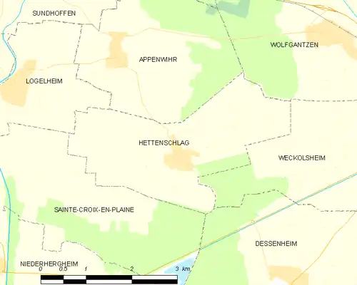 Detailkaart van de gemeente