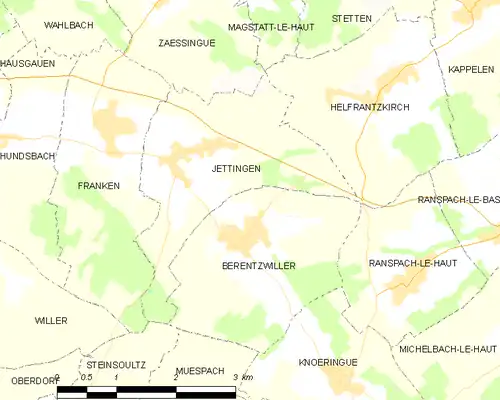 Detailkaart van de gemeente