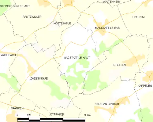 Detailkaart van de gemeente