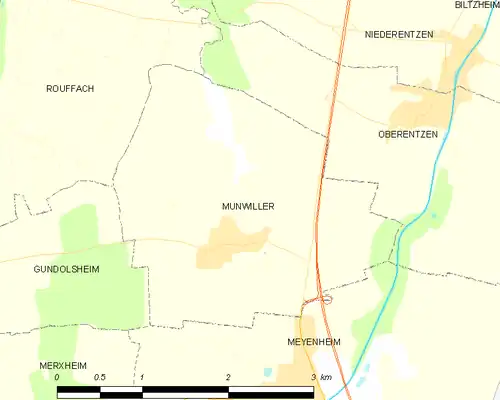 Detailkaart van de gemeente