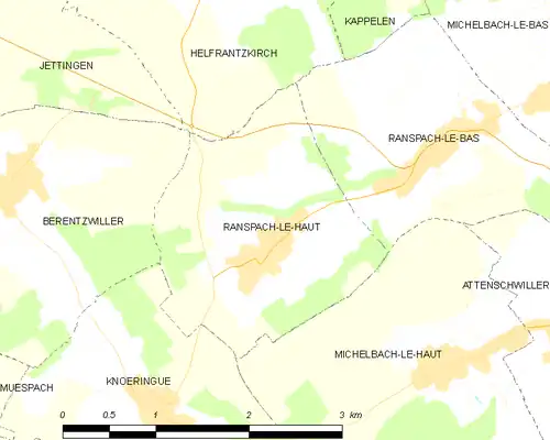 Detailkaart van de gemeente