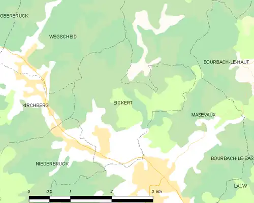 Detailkaart van de gemeente