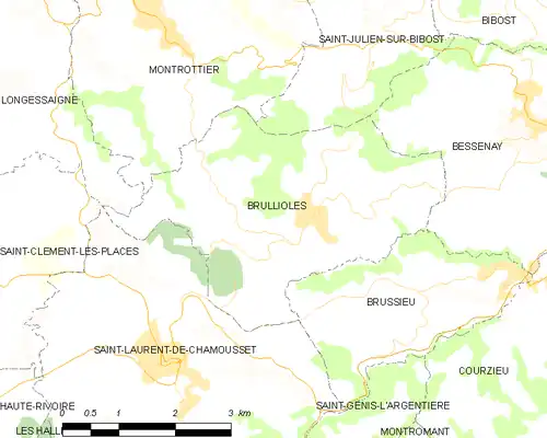 Detailkaart van de gemeente