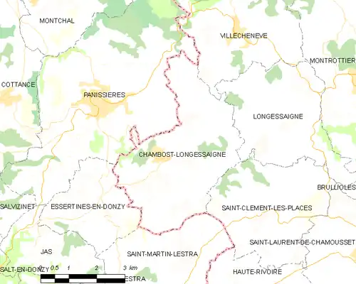 Detailkaart van de gemeente