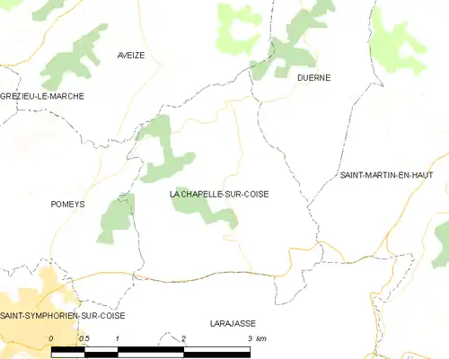 Detailkaart van de gemeente