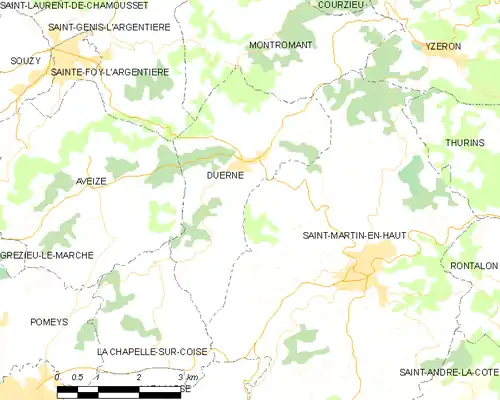 Detailkaart van de gemeente