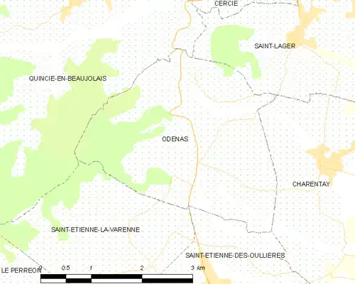 Detailkaart van de gemeente
