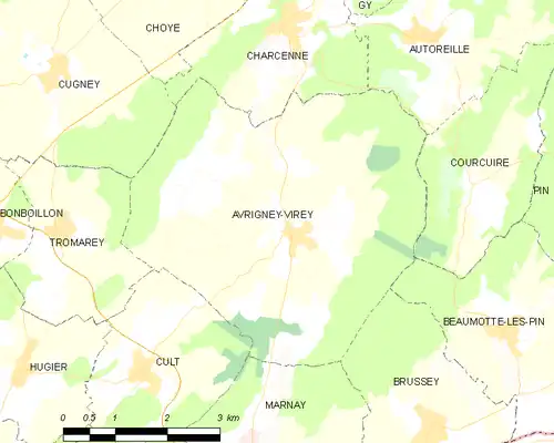 Detailkaart van de gemeente